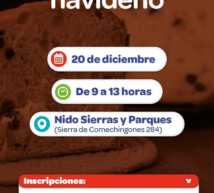 Último taller del año en Sierras y Parques: cómo hacer pan dulce