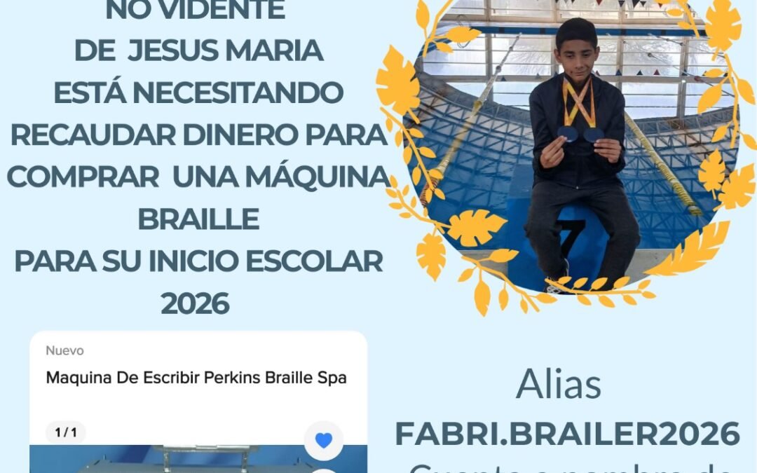 Jesús María: Ayuda para comprar una máquina Braillle