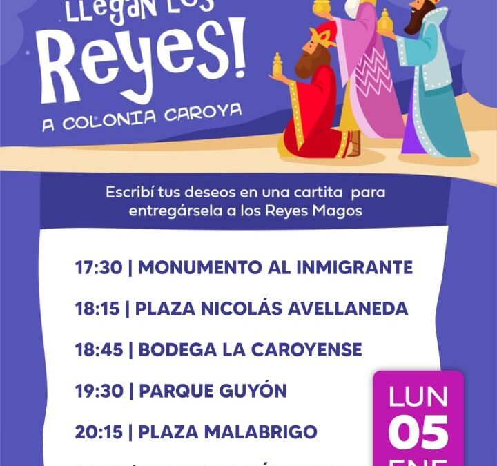 ¡Los Reyes visitan Colonia Caroya!