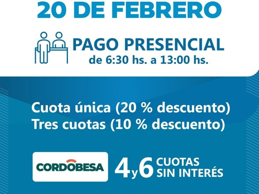 Se prorroga el vencimiento para el pago de tasas