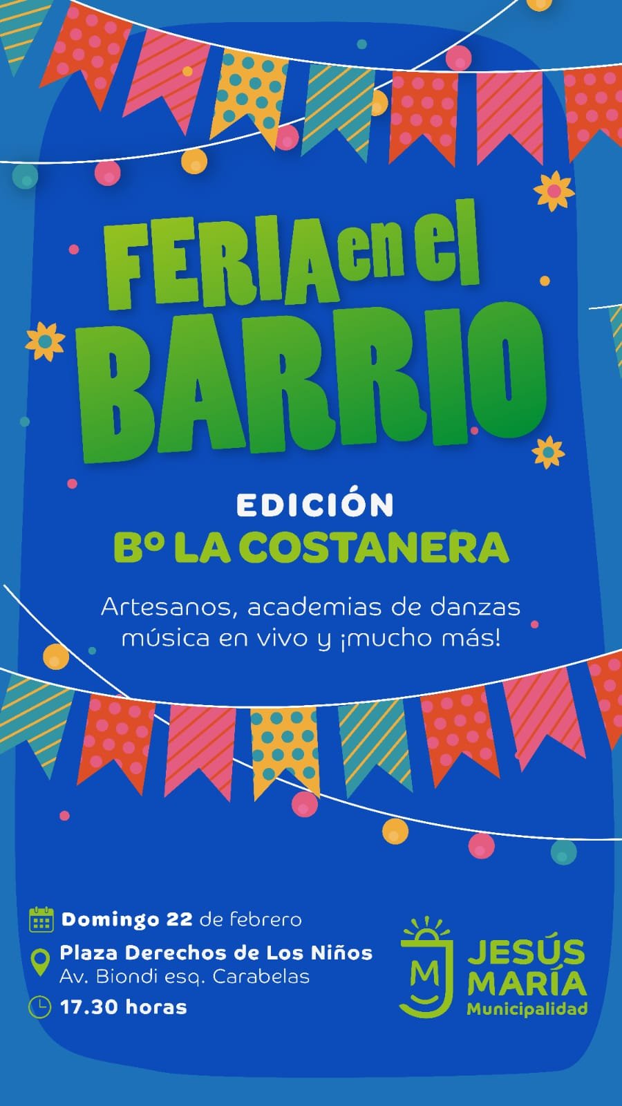 La Feria en el Barrio llega a La Costanera con una tarde de música y tradición