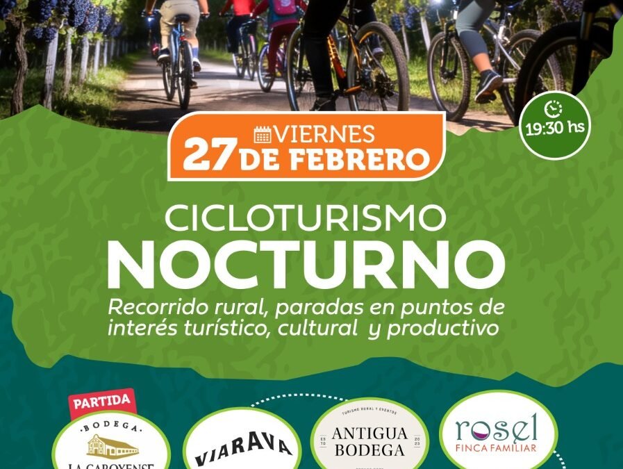 Cicloturismo en la noche caroyense