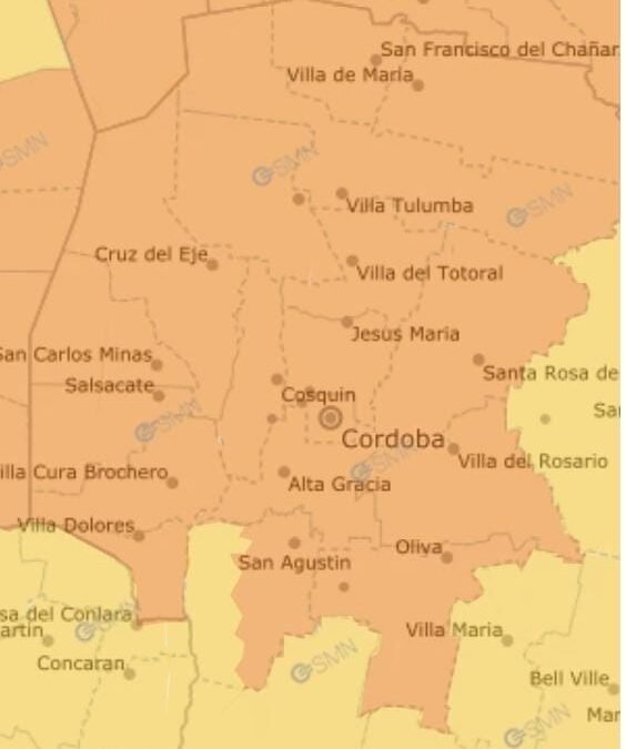 ALERTA NARANJA POR TORMENTAS