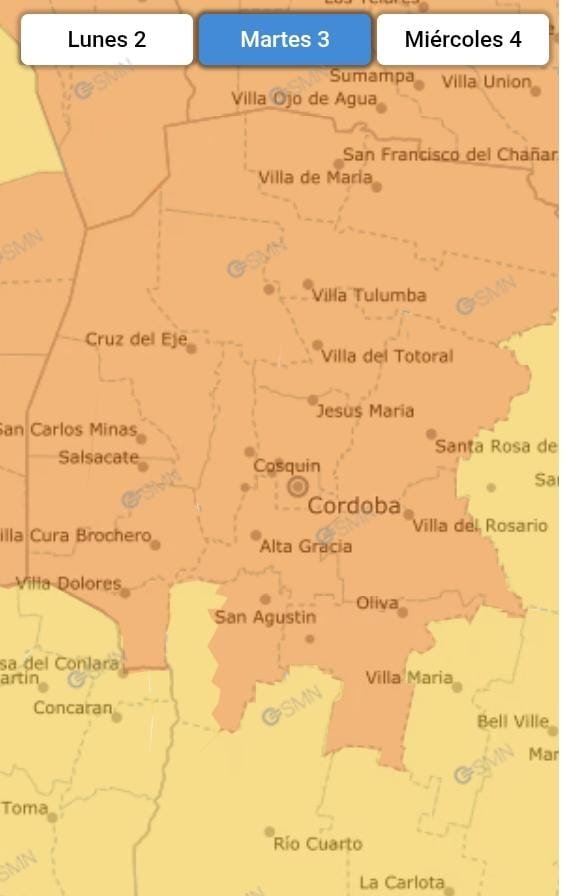 ALERTA NARANJA POR TORMENTAS