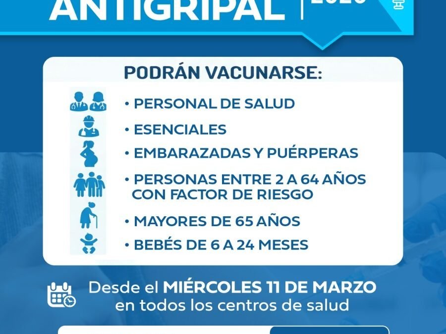 Comenzó la vacunación antigripal en Colonia Caroya