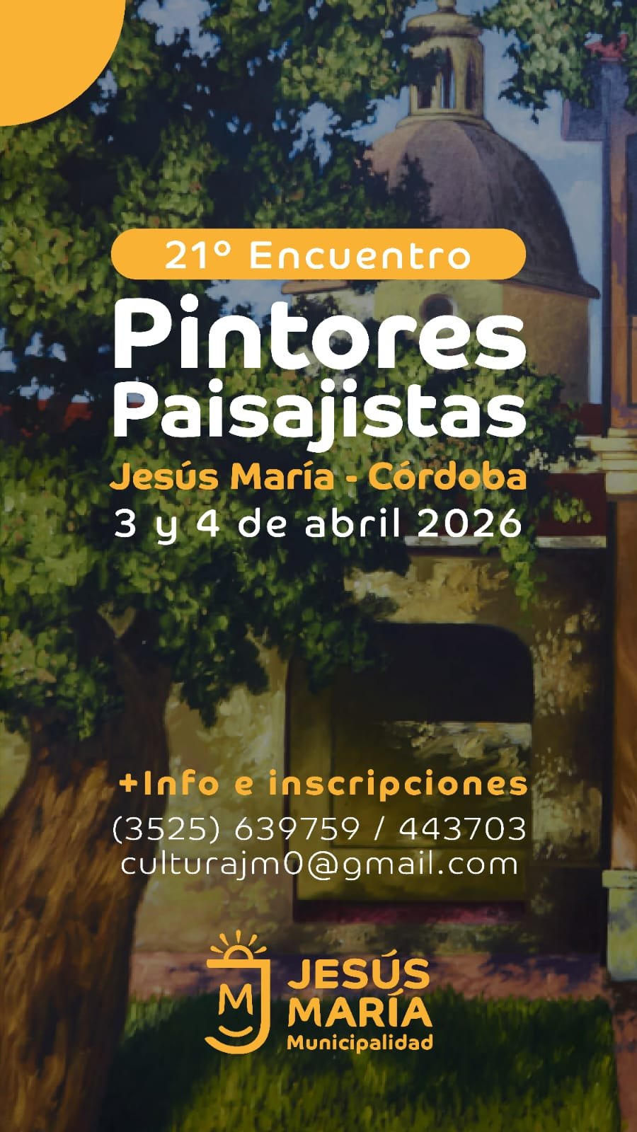 Jesús María propone Encuentro de Pintores Paisajistas en el marco de Semana Santa 2026