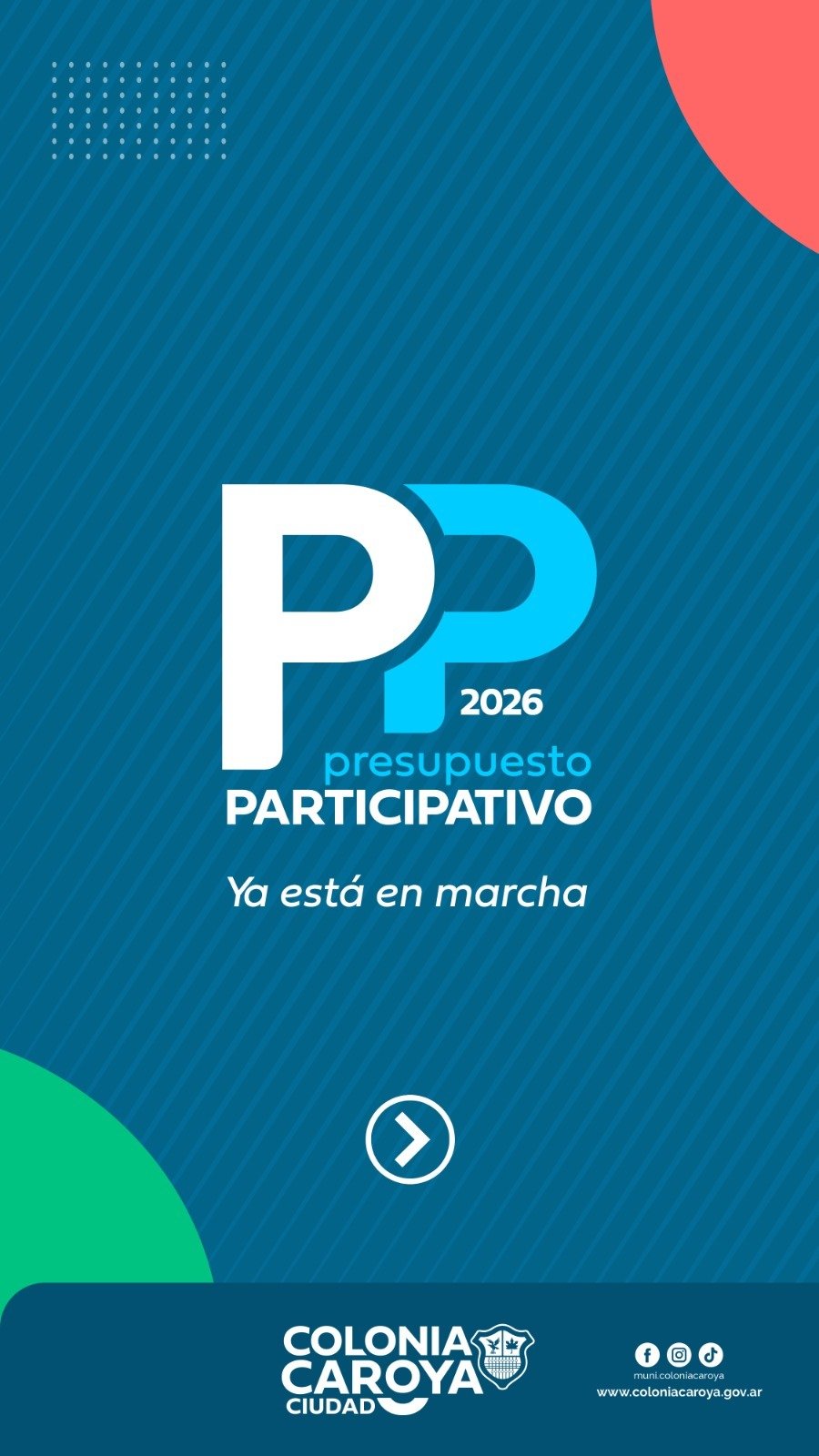 Se activa el Presupuesto Participativo 2026 en Colonia Caroya
